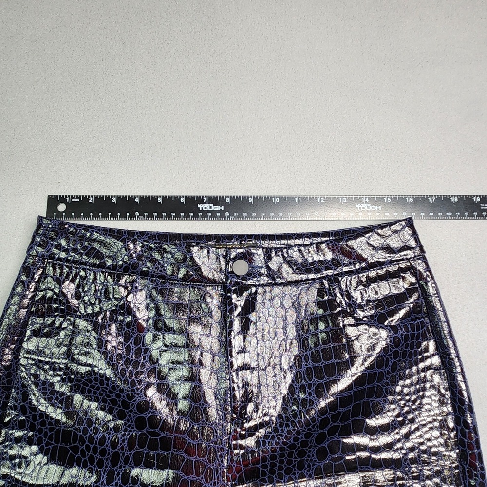 Jenniferle Pants Women's XL 32x30 Black Blue Croc Reptile Kylie Jenner Celebrity - Picture 9 of 15